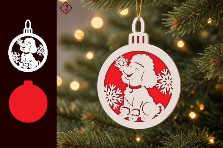 Christmas Dog Ornament_1/Cutting Template example image 1