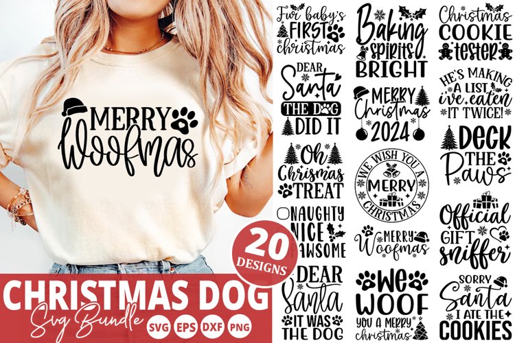 Christmas Dog SVG Bundle - Christmas Quotes SVG Design example image 1
