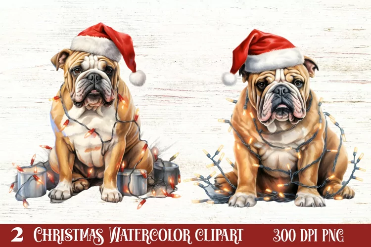 Dog Christmas Lights Sublimation Clipart, Chritsmas PNG