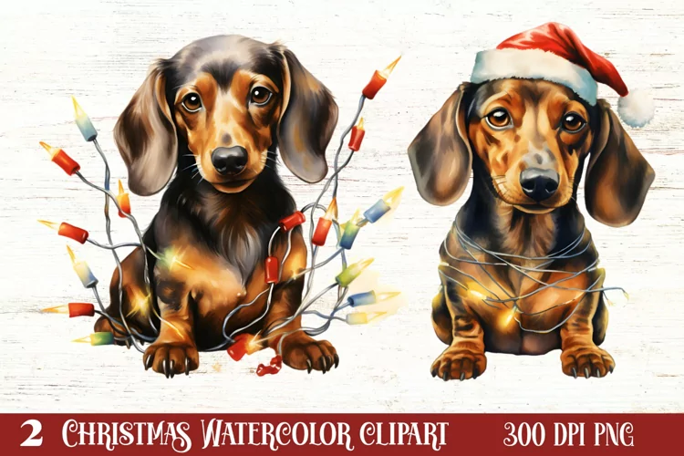Dog Christmas Lights Sublimation Clipart, Chritsmas PNG