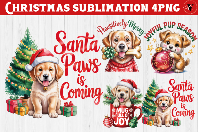 Christmas Dogs sublimation | Christmas Dog lover clipart