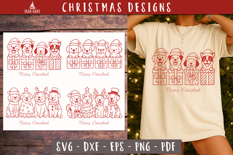 Christmas dogs SVG PNG Funny Christmas design