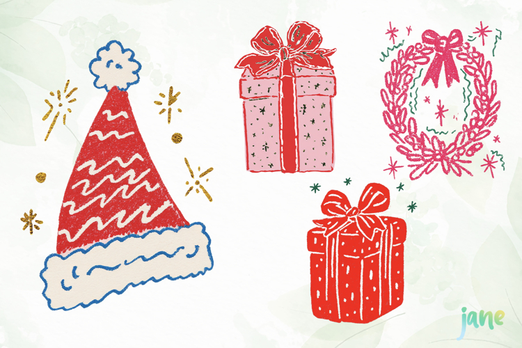 Christmas Doodle Clipart Sublimation