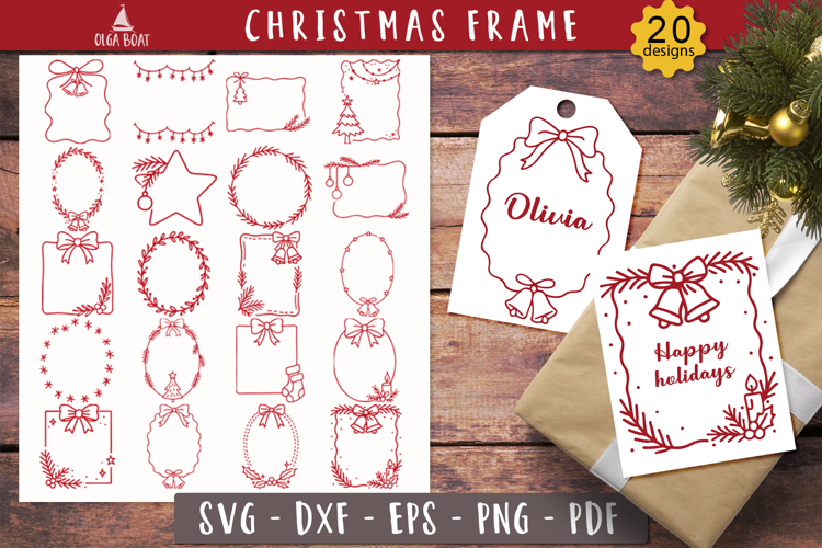 Christmas doodle Frame SVG Bundle