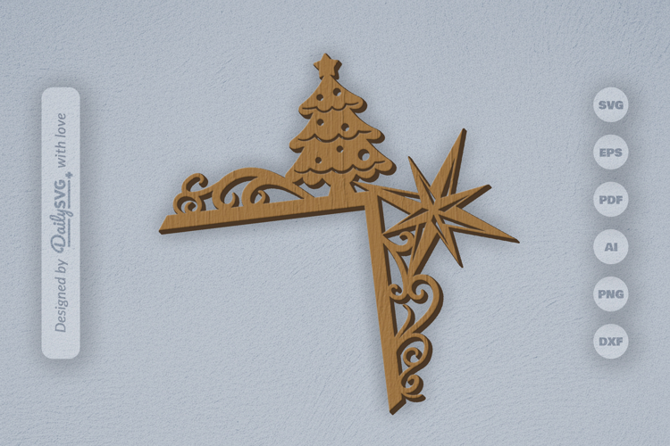Christmas Door Corner SVG