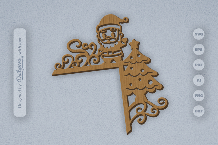 Christmas Door Corner SVG