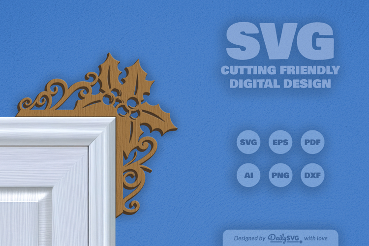Christmas Door Corner SVG
