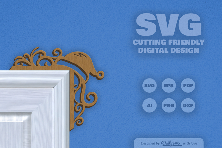 Christmas Door Corner SVG