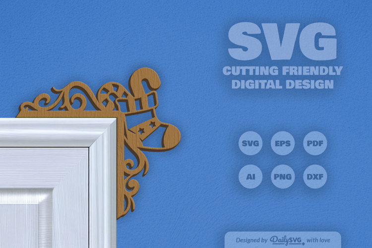 Christmas Door Corner SVG
