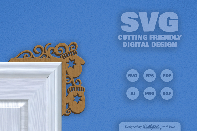 Christmas Door Corner SVG