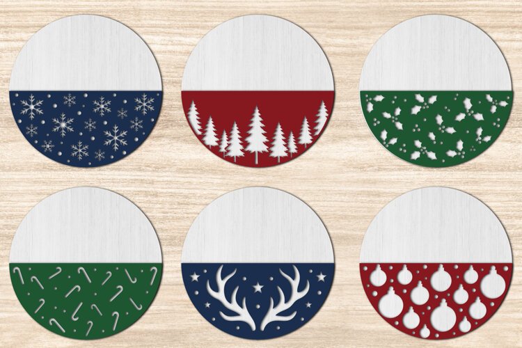 Christmas Door Hanger SVG, Holiday Welcome Door Sign example image 1