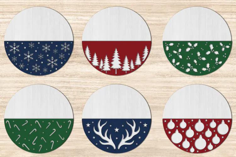 Christmas Door Hanger SVG, Holiday Welcome Door Sign