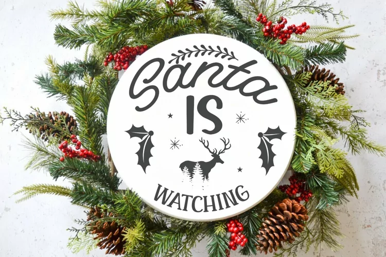 Santa is watching SVG