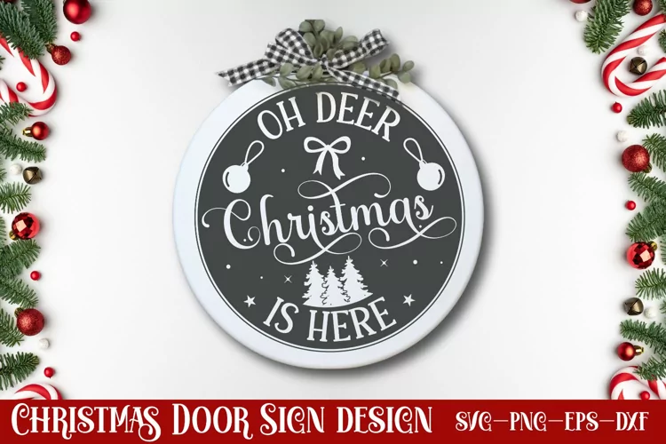 Oh deer christmas is here SVG