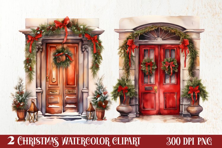 Christmas Watercolor Clipart Image 2