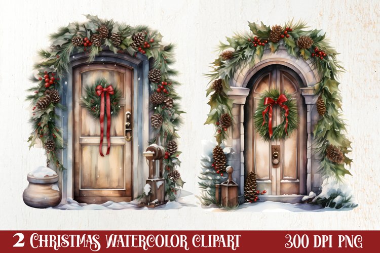 Christmas Watercolor Clipart Image 5