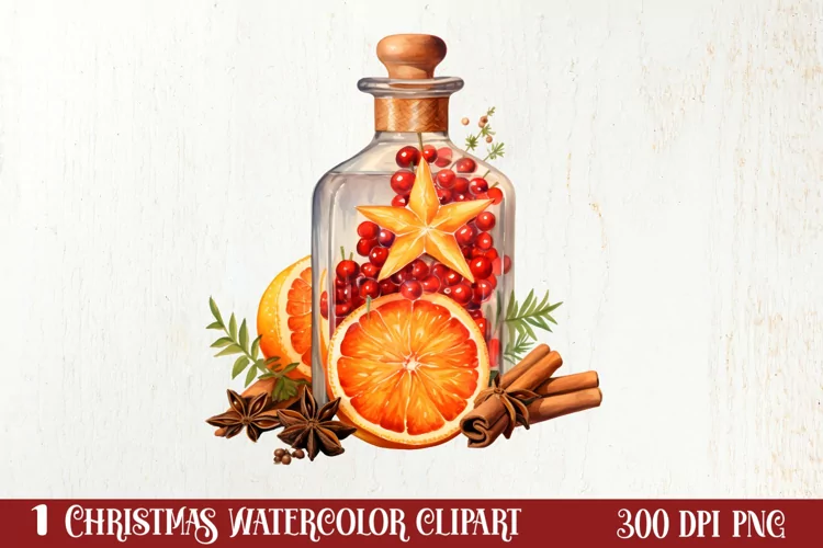 Christmas Winter Drink Sublimation Clipart, Christmas PNG