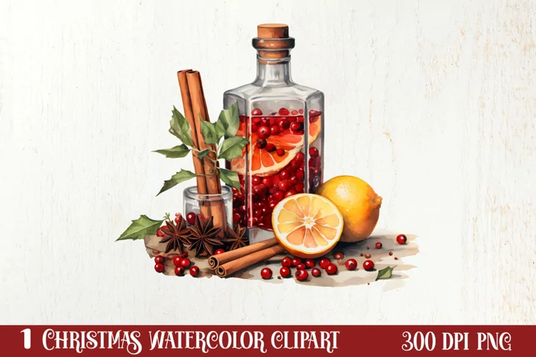 Christmas Winter Drink Sublimation Clipart, Christmas PNG