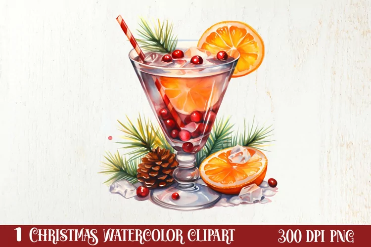 Christmas Winter Drink Sublimation Clipart, Christmas PNG