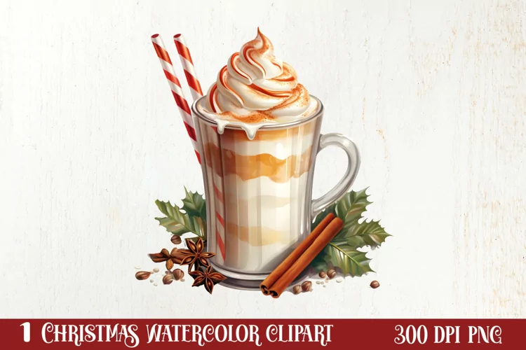 Christmas Winter Drink Sublimation Clipart, Christmas PNG