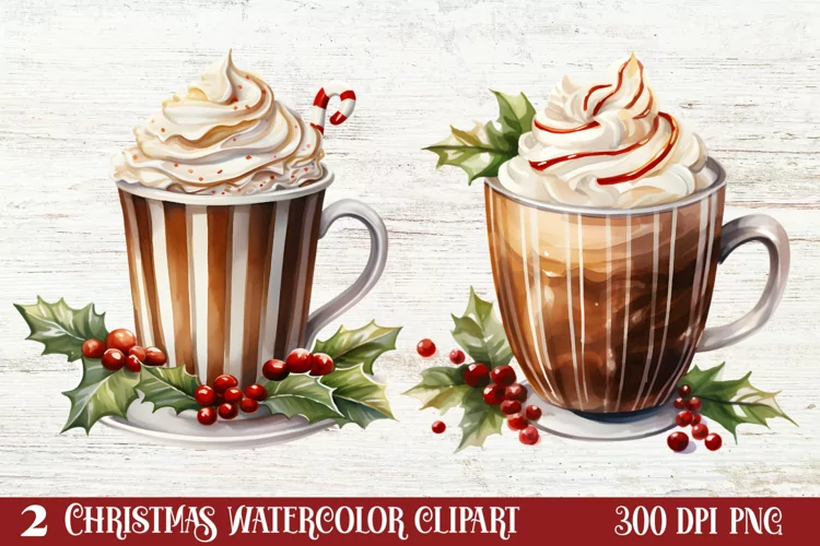 Christmas Drink Clipart Sublimation, Christmas PNG