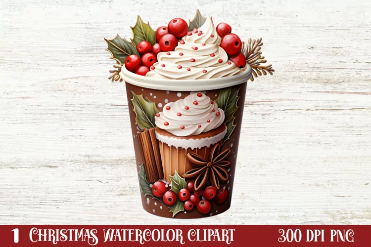 Christmas Drink Clipart Sublimation, Christmas PNG