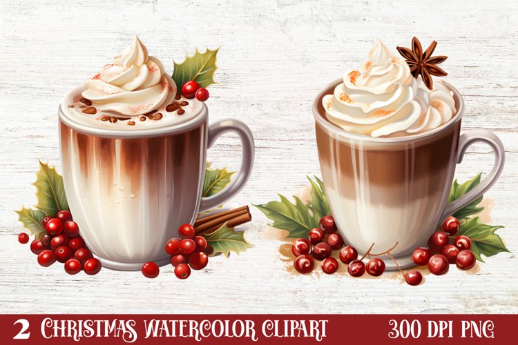 Christmas Drink Clipart Sublimation, Christmas PNG