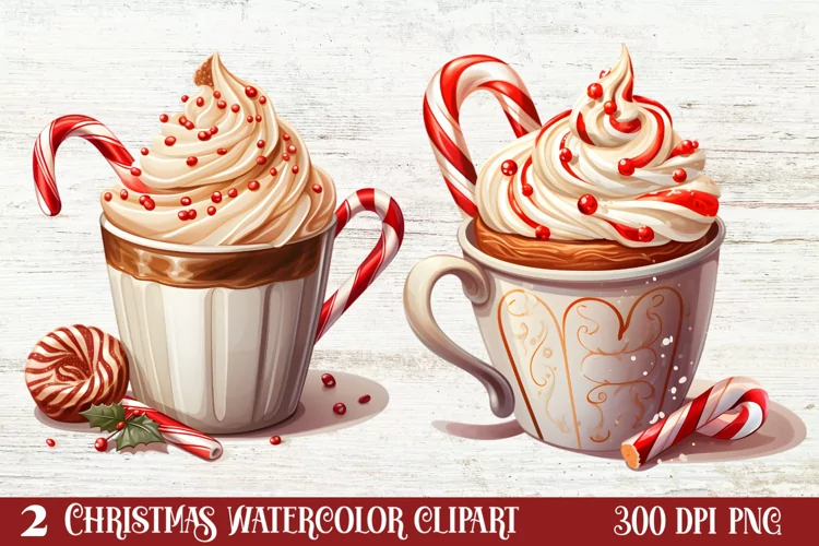Christmas Drink Clipart Sublimation, Christmas PNG