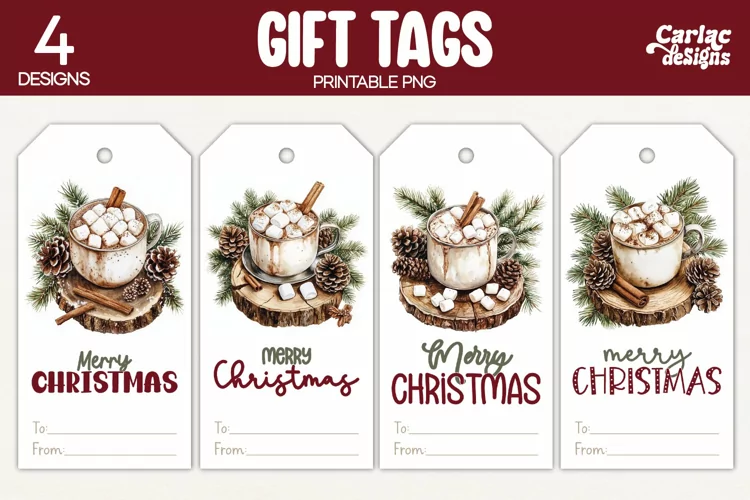 Christmas Gift Tags, Merry Christmas Printable Tags