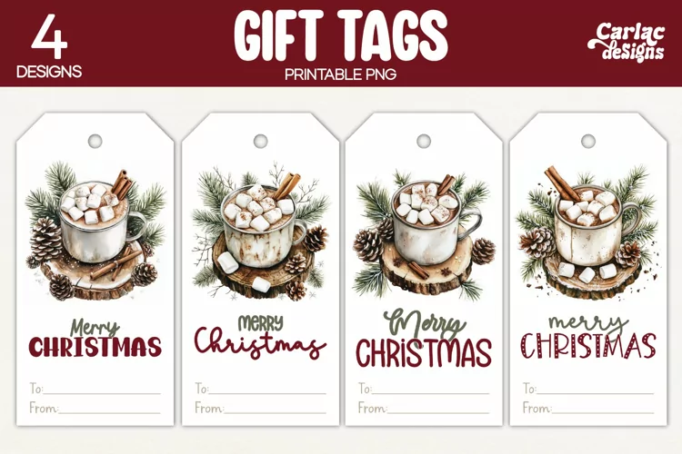 Christmas Gift Tags, Merry Christmas Printable Tags
