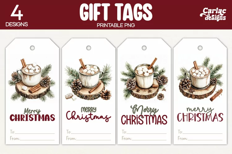 Christmas Gift Tags, Merry Christmas Printable Tags