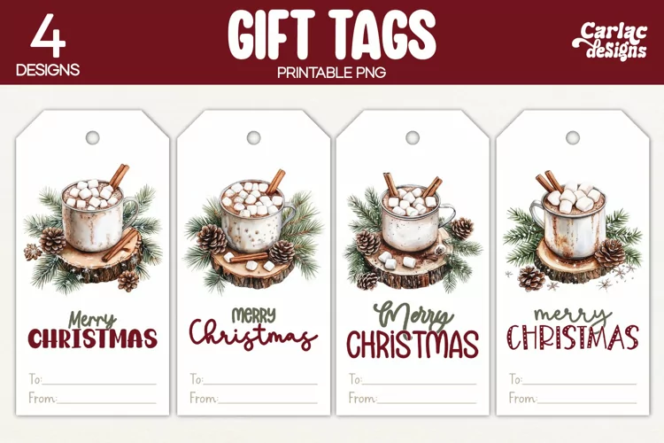 Christmas Gift Tags, Merry Christmas Printable Tags