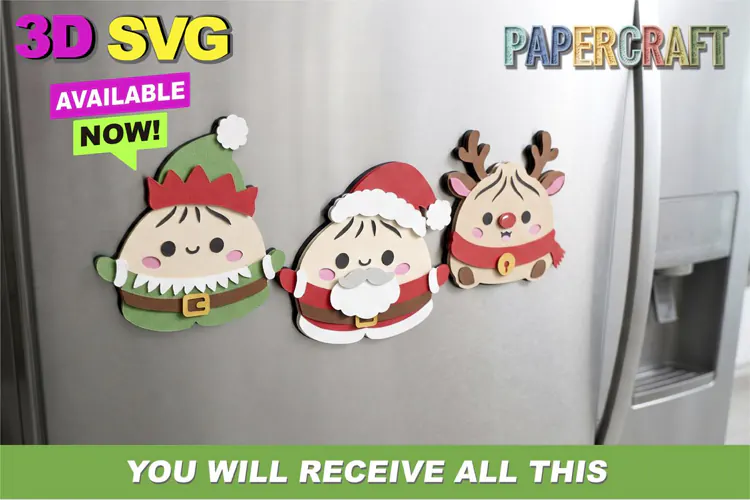 Christmas Dumplings 3D SVG