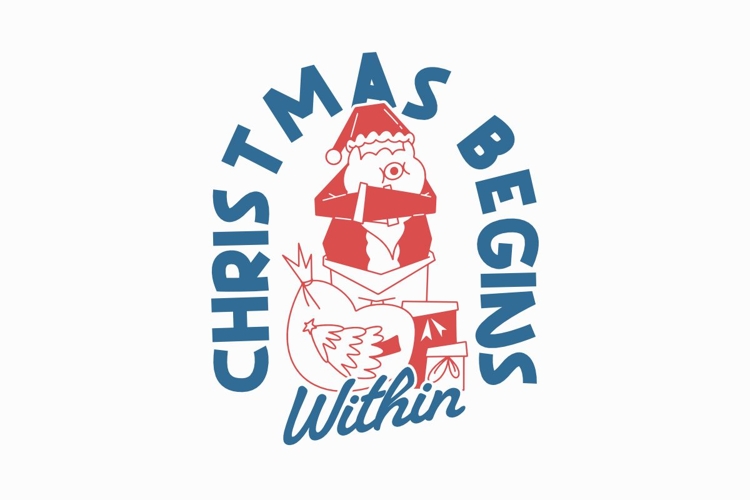 Christmas Begins Within Inspiring T-shirt Design