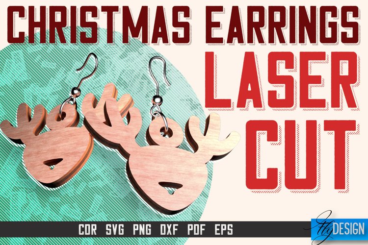 Christmas Earrings Laser Cut SVG | Accessories Laser Cut SVG