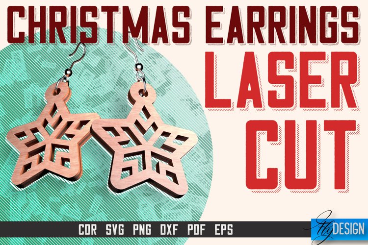 Christmas Earrings Laser Cut SVG | Accessories Laser Cut SVG
