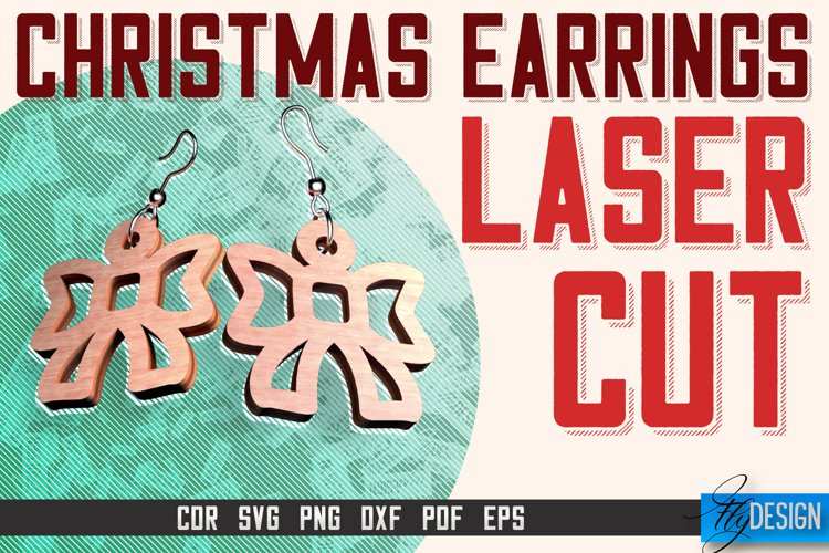 Christmas Earrings Laser Cut SVG | Accessories Laser Cut SVG