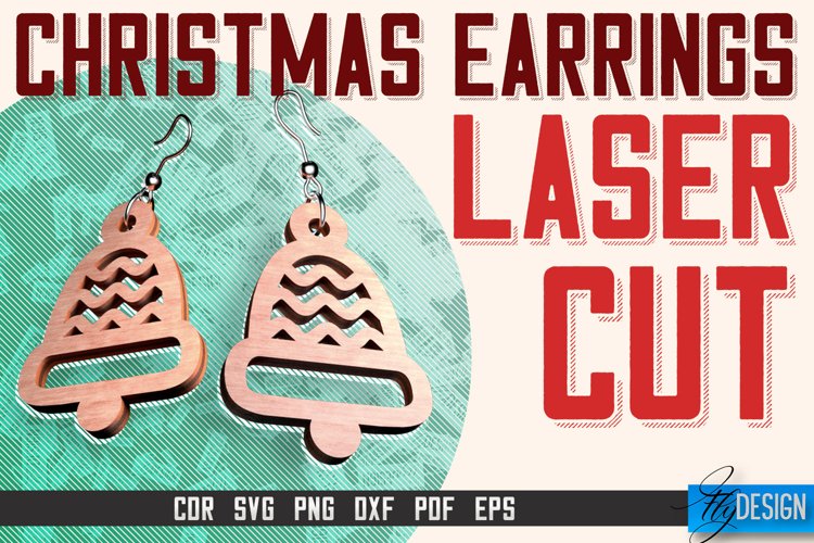 Christmas Earrings Laser Cut SVG | Accessories Laser Cut SVG
