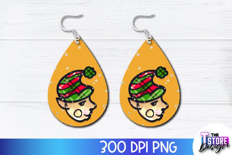 Christmas Earrings Sublimation Design|Accessories PND Design