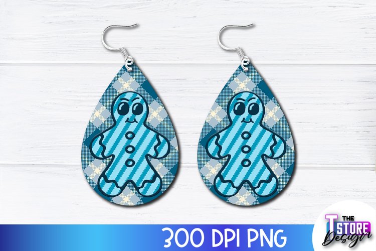 Christmas Earrings Sublimation Design|Accessories PND Design