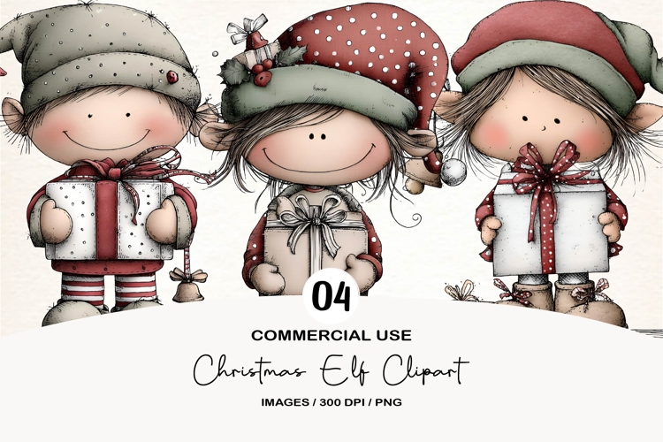 Christmas Elf Clipart Sublimation