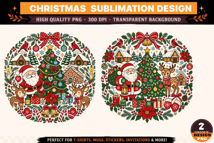 Christmas Santa Clipart,Christmas sublimation Design