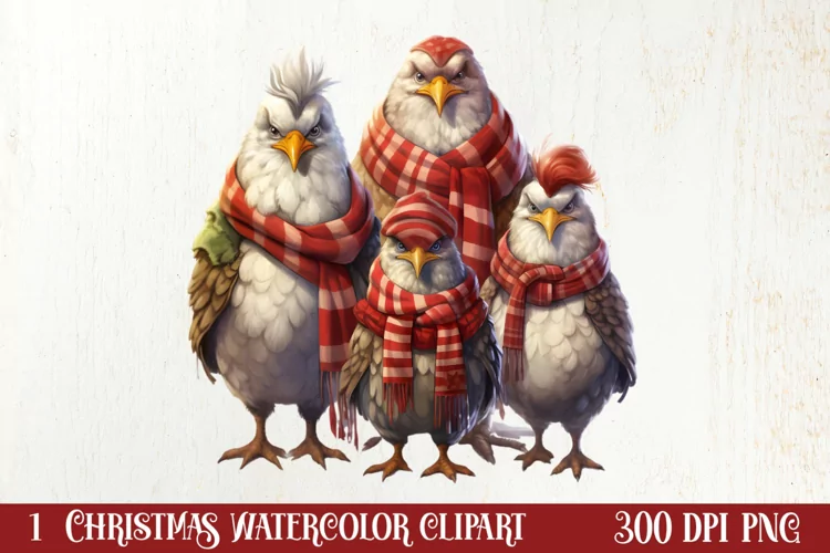 Christmas Family Animals Clipart, Christmas Clipart