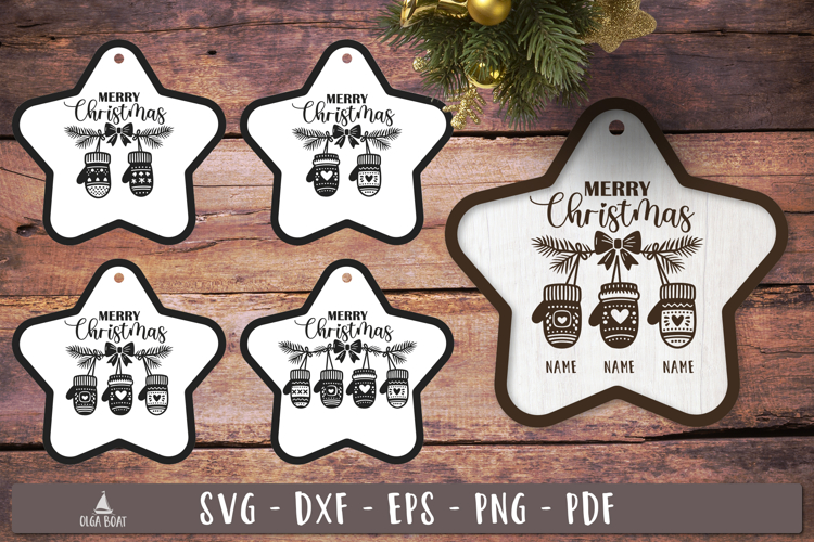 Christmas family Ornament SVG Personalized design