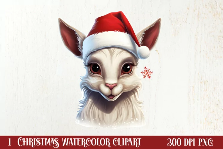 Christmas Farm Animal Peeking Clipart Sublimation