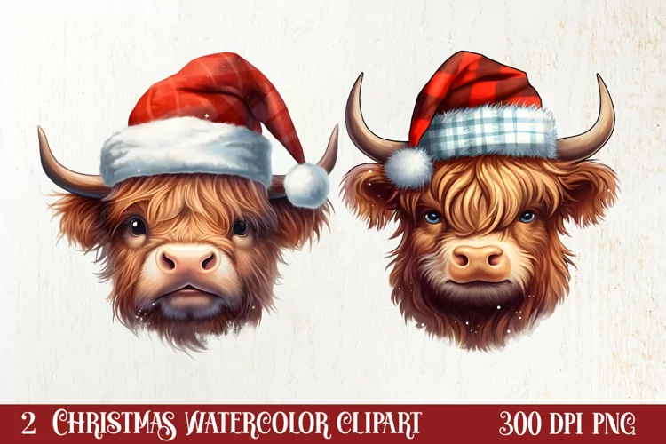 Christmas Farm Animal Peeking Clipart Sublimation