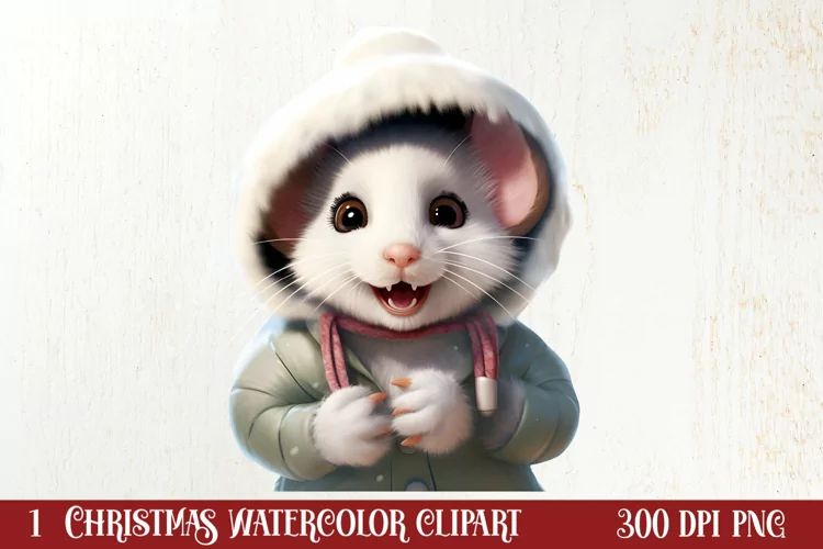 Christmas Farm Animal Peeking Clipart Sublimation