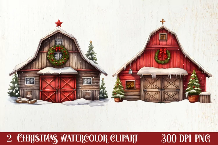 Christmas Farm Animals Clipart, Christmas PNG