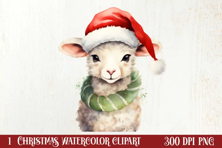 Christmas Farm Animals Sublimation Clipart