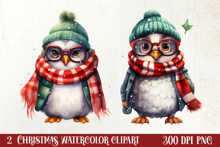 Christmas Farm Animals Sublimation Clipart